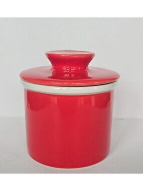 Sweese Red Butter Bell New /no box heavy stoneware